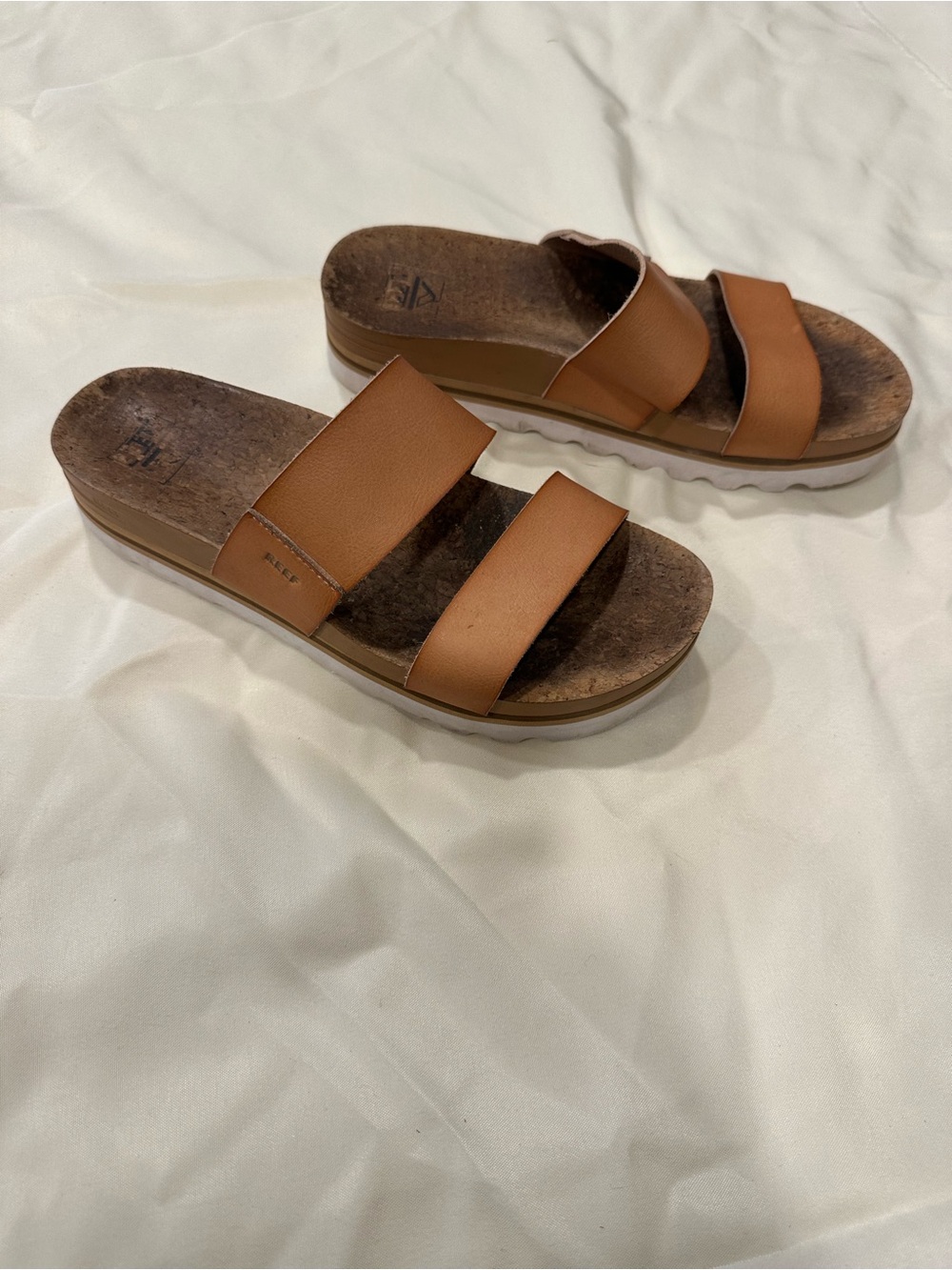 Women’s Reef Tan Slide Platform Sandals